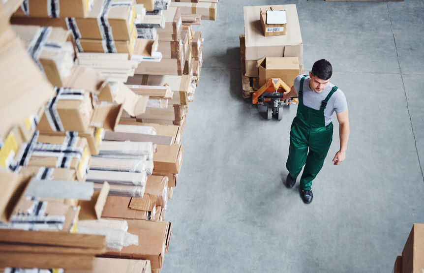 Busy Warehouse Worker