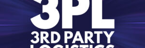 3PL - 3rd Party Logistics acronym, business concept background