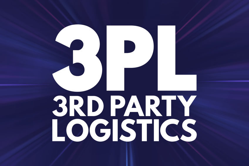 3PL - 3rd Party Logistics acronym, business concept background