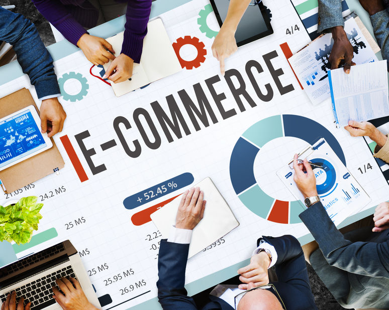 E-Commerce Online Marketing Strategy Corporate Concept