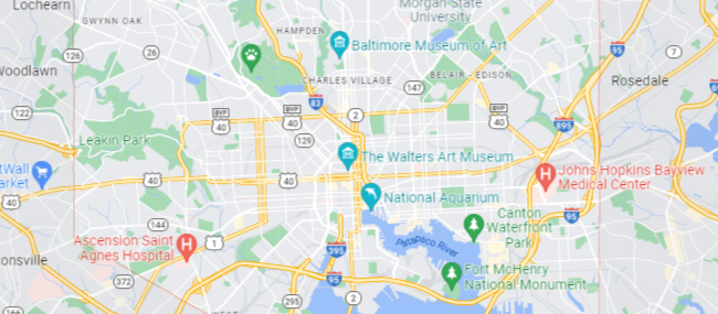 Baltimore MD Google Maps