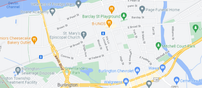 Burlington NJ Google Maps