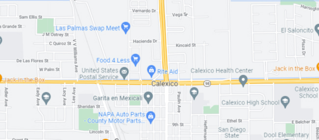 Calexico CA Google Maps