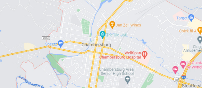 Chambersburg PA Google Maps
