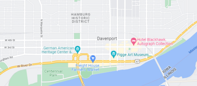 Davenport IA Google Maps