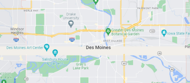 Des Moines IA Google Maps