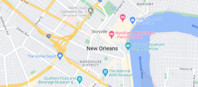 New Orleans LA Google Maps