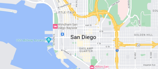 San Diego CA Google Maps