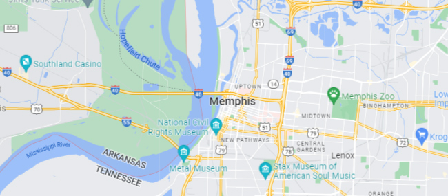 Memphis TN Google Maps