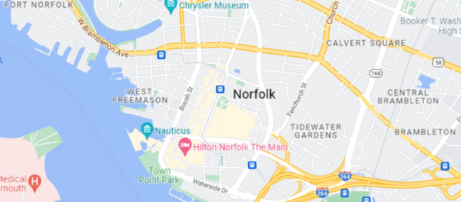 Norfolk VA Google Maps