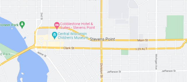 Stevens Point WI Google Maps