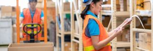 Workers at warehouse fulfilling orders